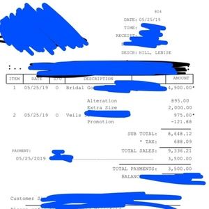 $3,500.00 Kleinfeld's Store Credit